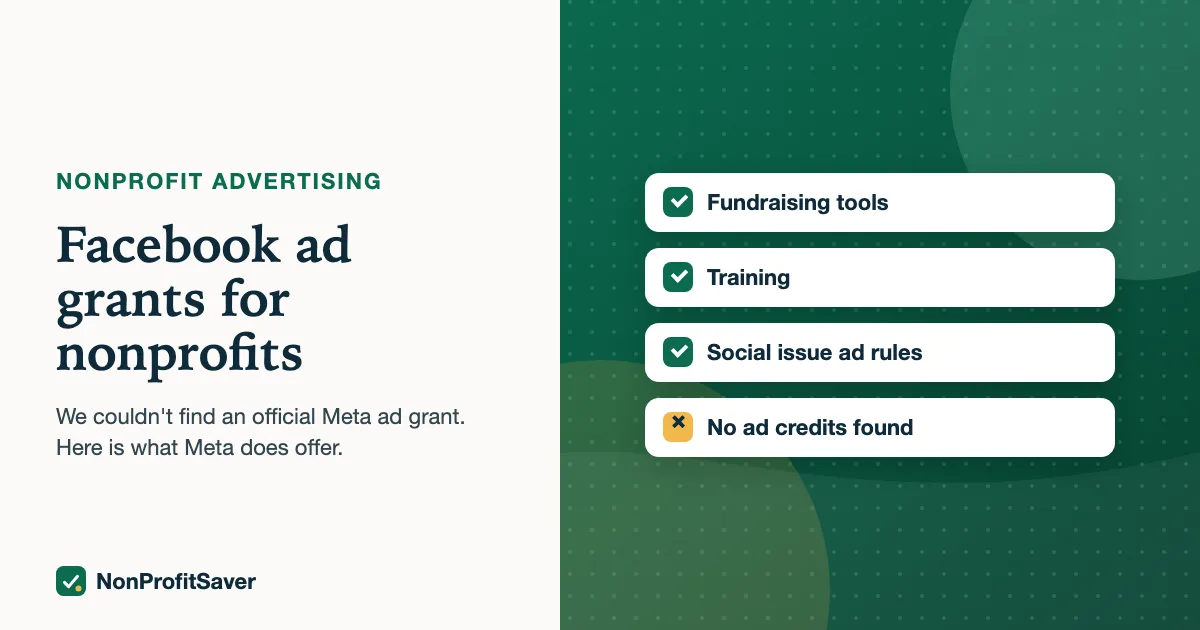 What Meta offers nonprofits instead of ad grants