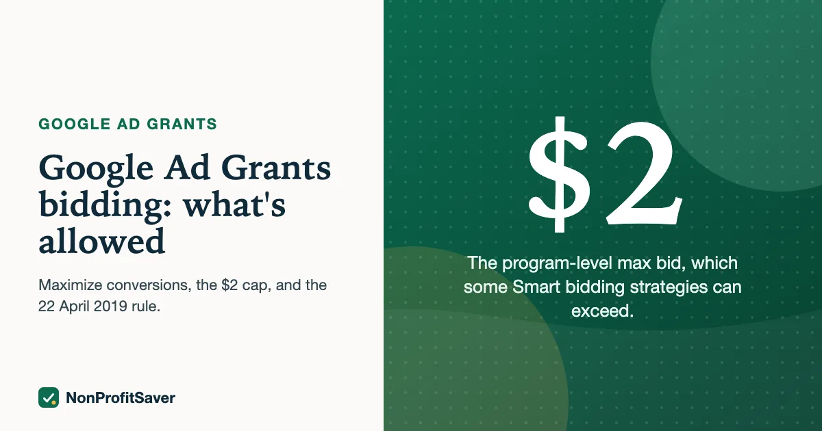 The $2 program-level max bid in Google Ad Grants