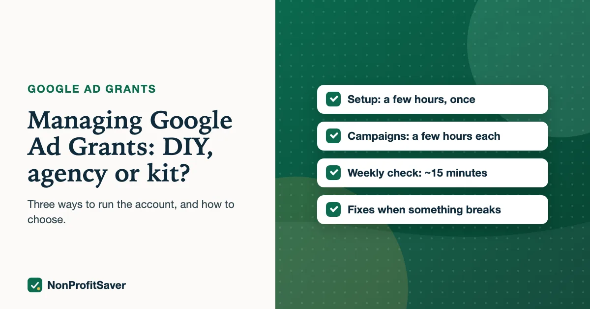 The work of managing a Google Ad Grants account