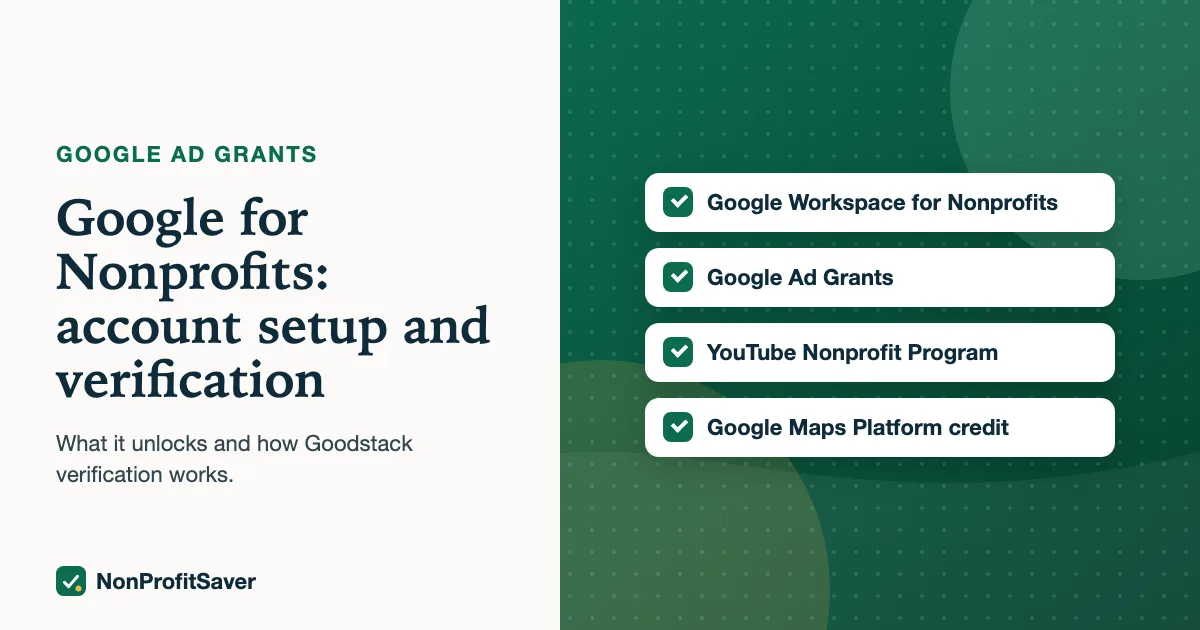 Products a Google for Nonprofits account unlocks