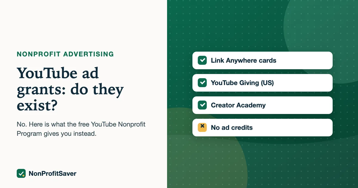 What the YouTube Nonprofit Program offers